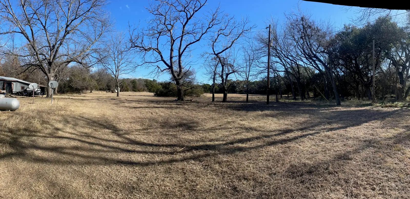 Brush hog mowing finished on an open pasture near Granbury, TX by Black Knuckle Land Management